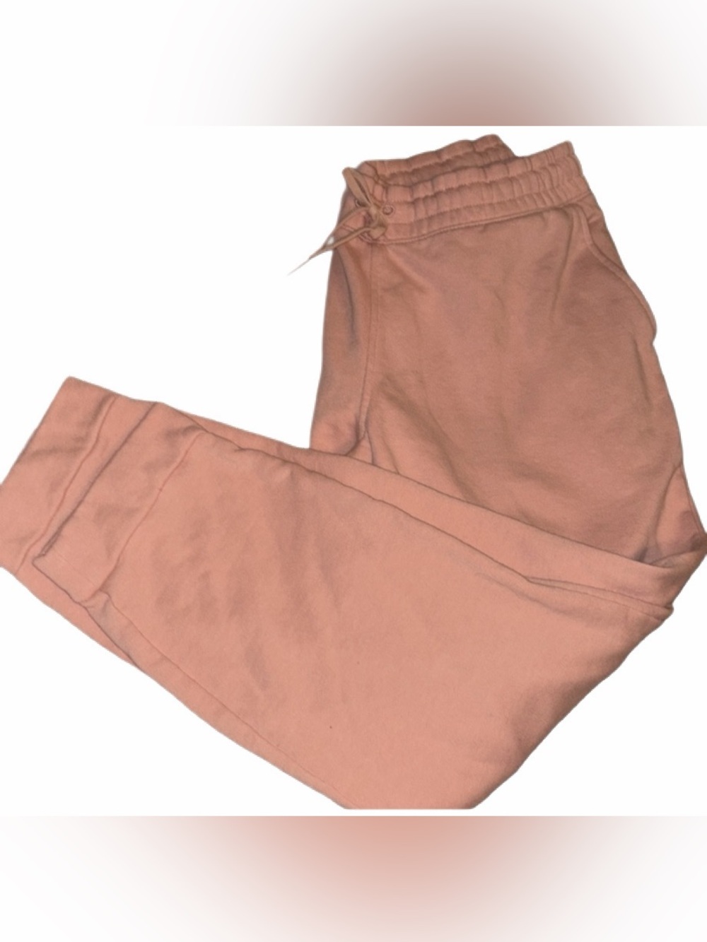 Womens Preloved Salmon Columbia Draw String Joggers w white logo going down leg - Picture 4 of 13